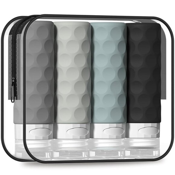Travel Bottles for Toiletries, 4pcs Tsa Approved 3oz Travel Size Containers, BPA - Picture 1 of 7